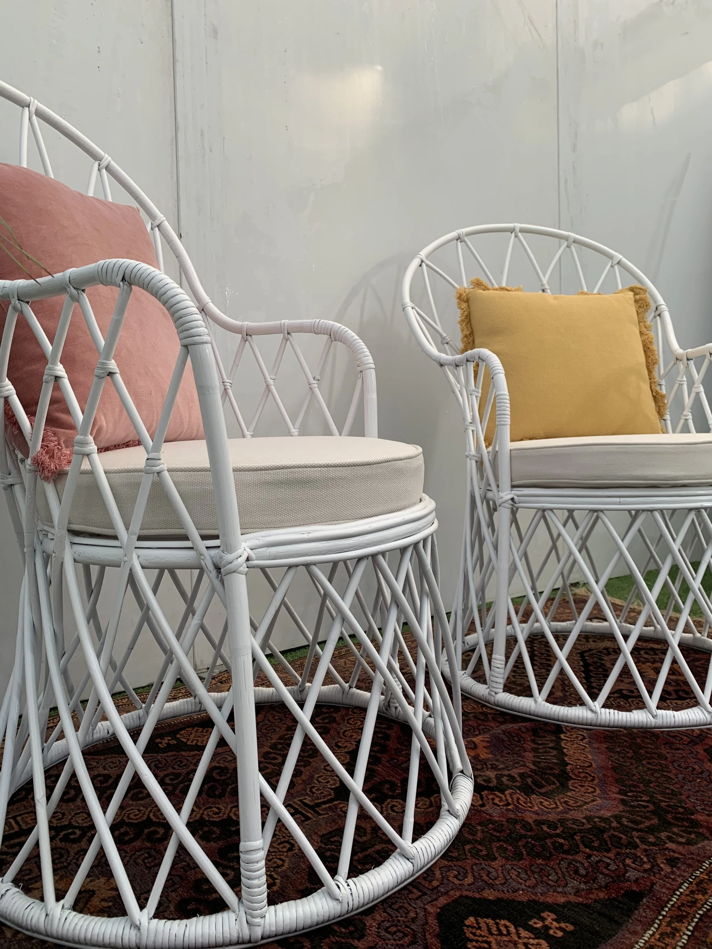 FURNITURE_White Cane His &amp; Her Chairs_01