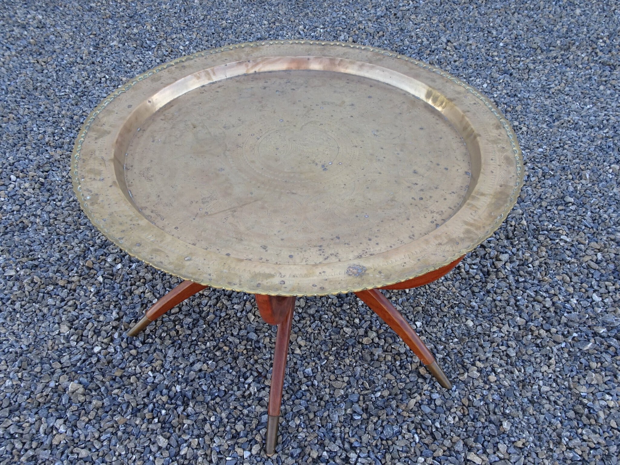 FURNITURE_Brass Vintage Coffee Table_01