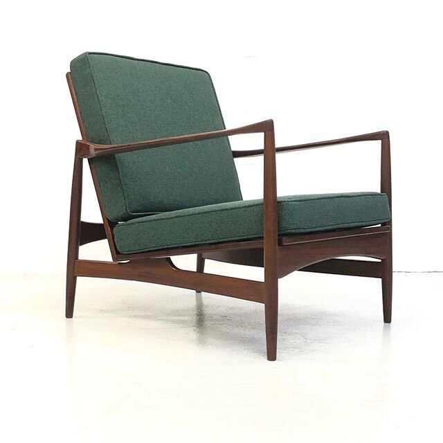 Fabulous Afrormosia Lounge Chair designed by Ib Kofod Larsen for G-Plan in 1961 - Model 6245, part of their &lsquo;Danish Range&rsquo;. The most stylish piece of G-Plan ever...
Last photo is the original catalogue image. #ibkofodlarsen #kofodlarsen #