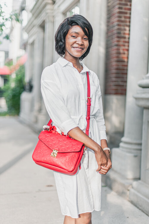 A White Summer Dress and Bright Red Bag — Lifestyle & Trotting