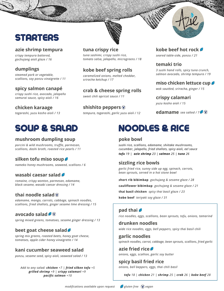 All Day Menu — Azie Media