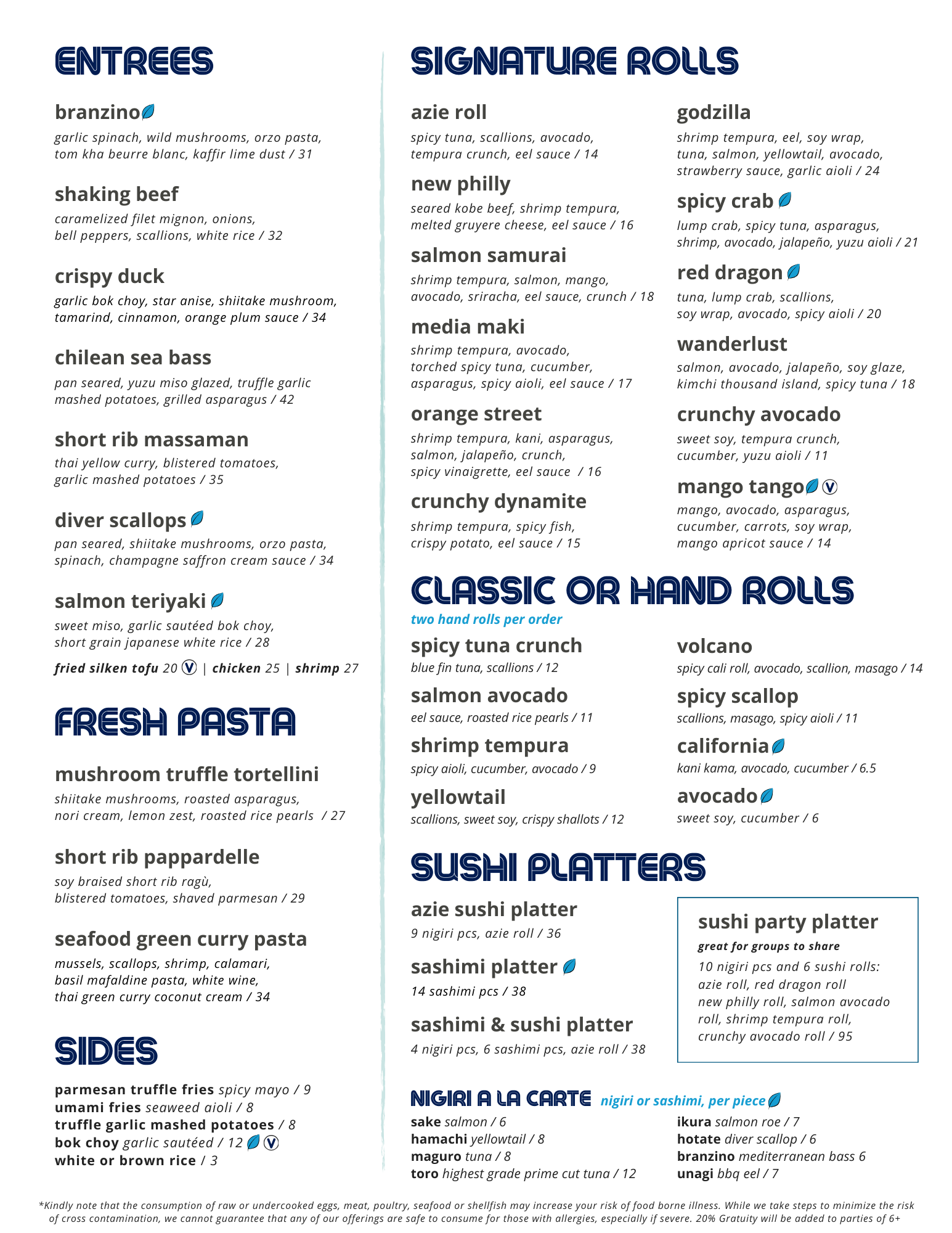 All Day Menu — Azie Media