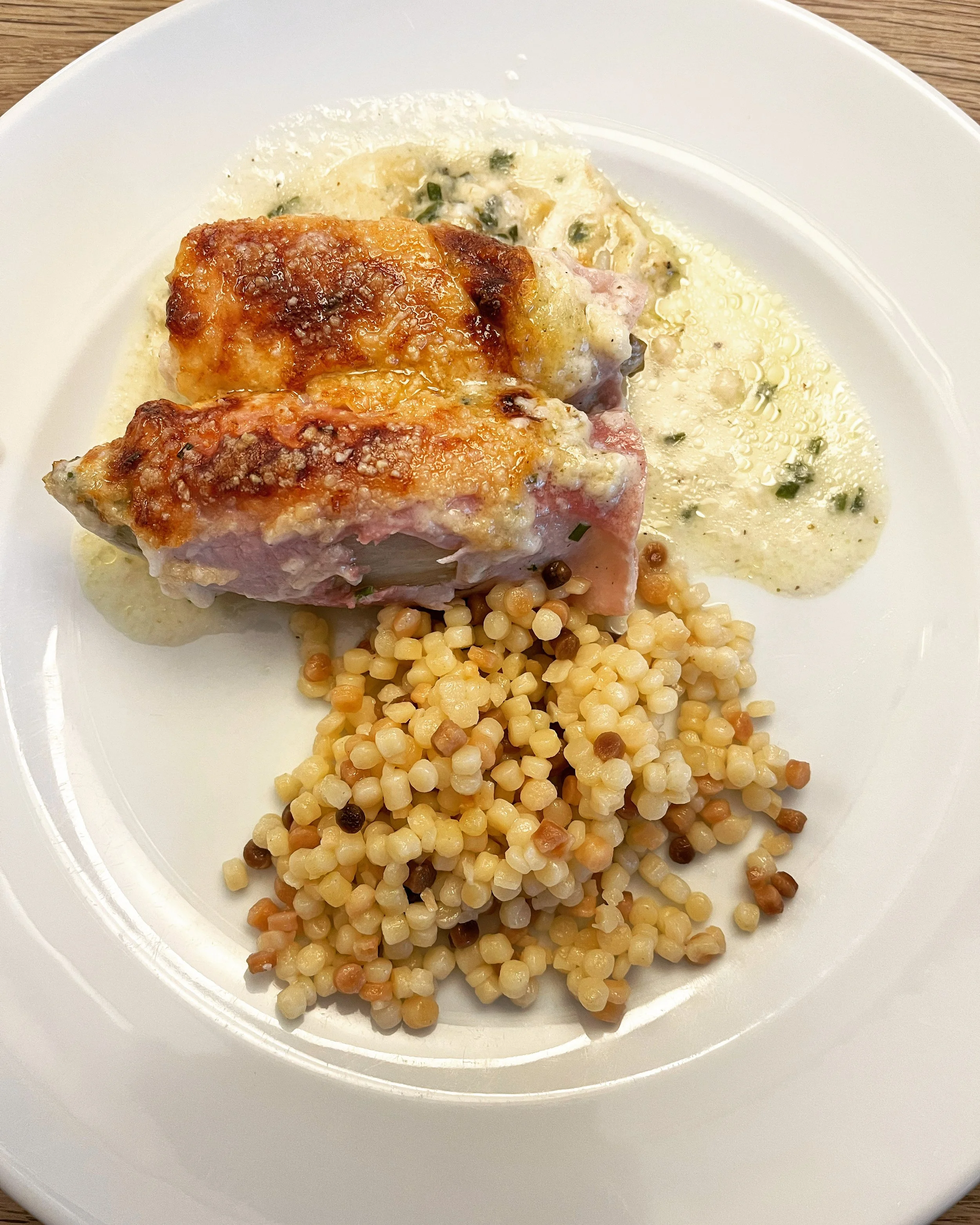 Gratinierter Chicorée und Karotten mit Schinken
