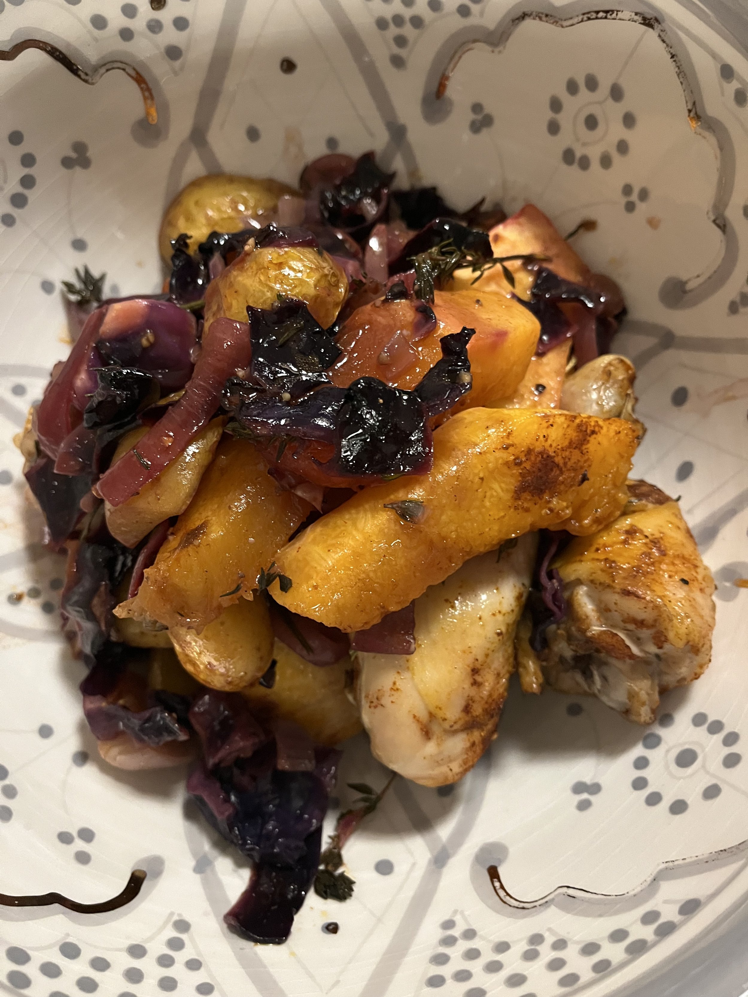 Ofengericht mit Poulet