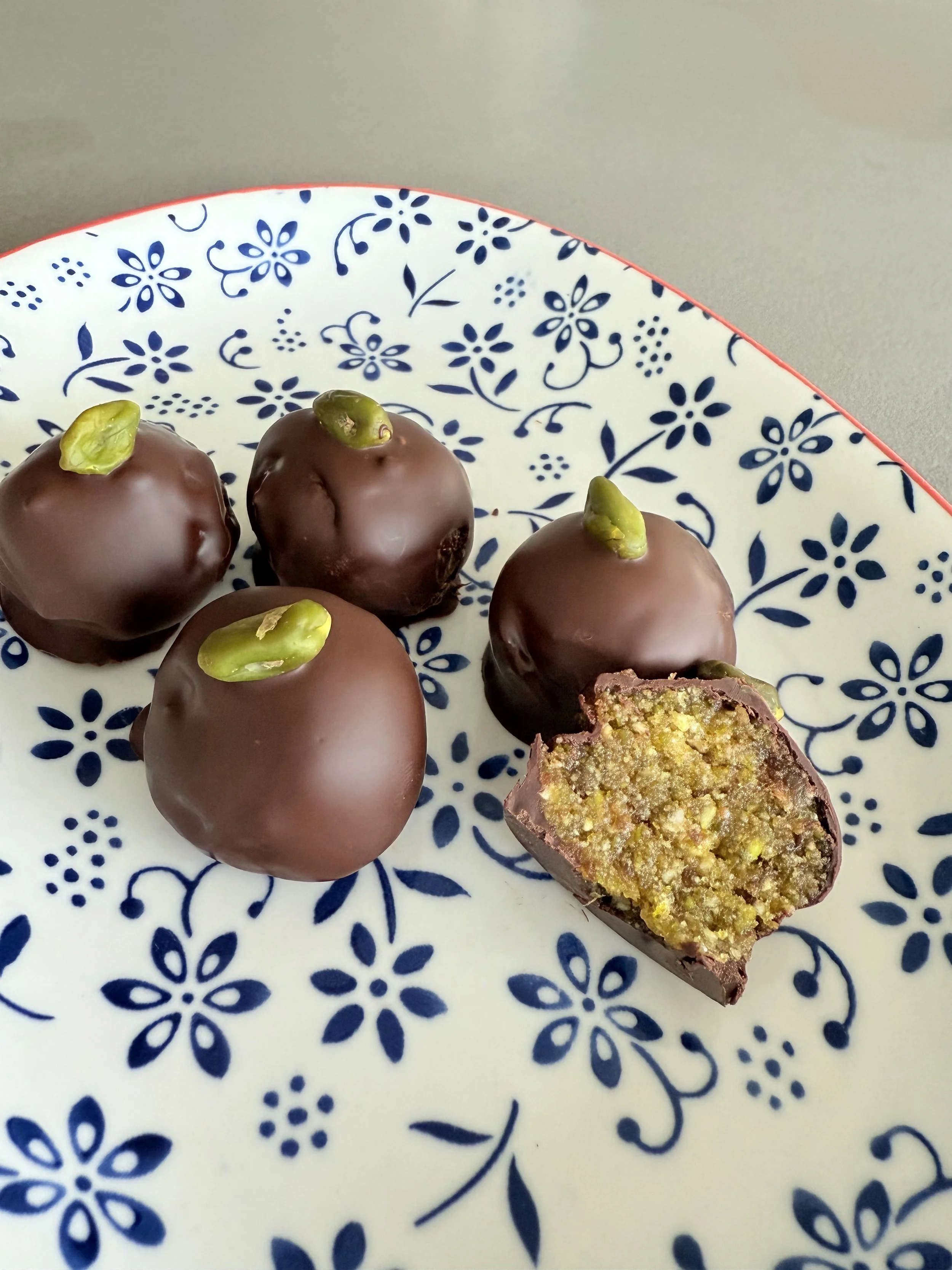 Pistazien Pralinen, Bliss Balls oder so was