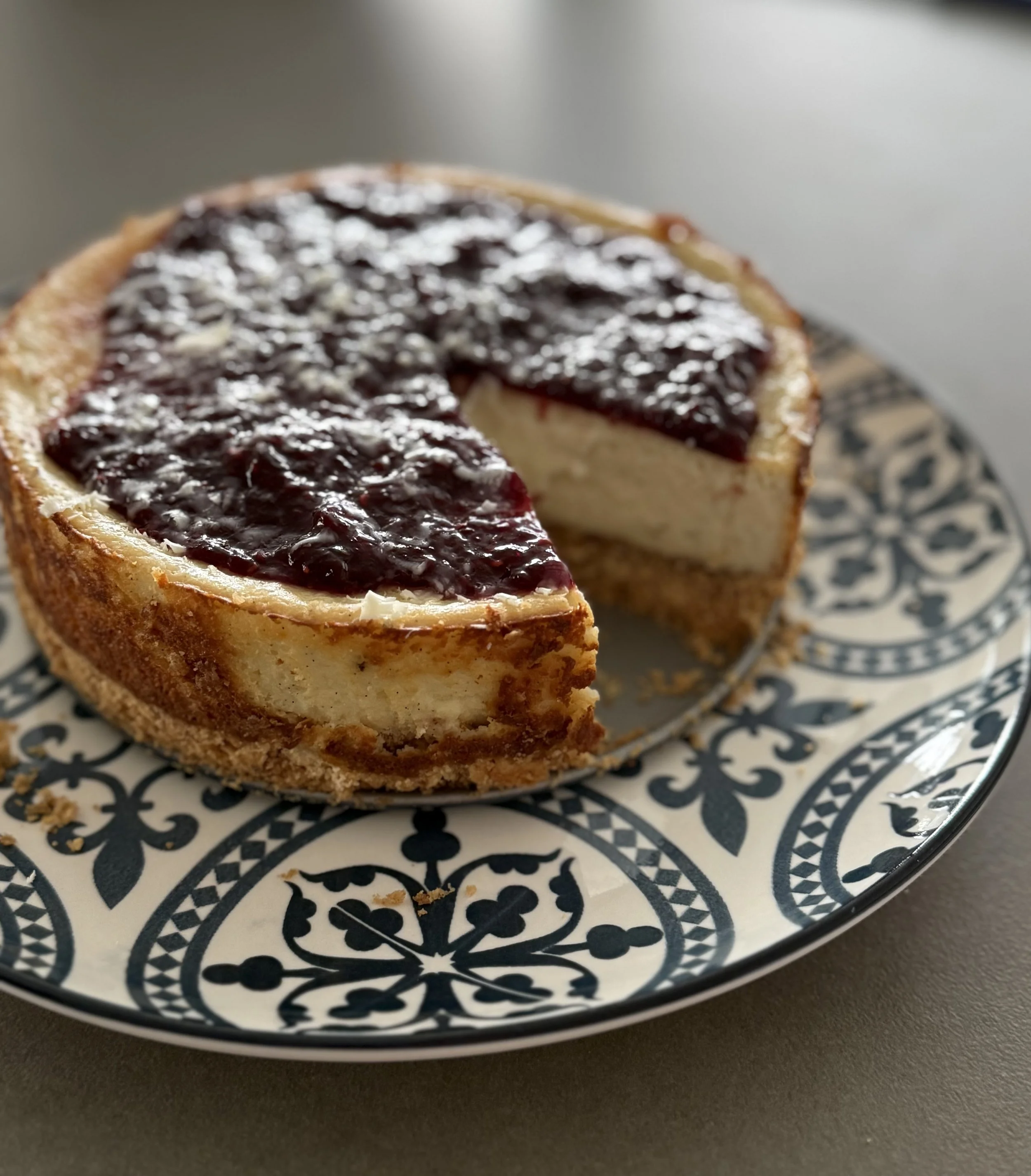 Cheesecake mit Himbeergonfi