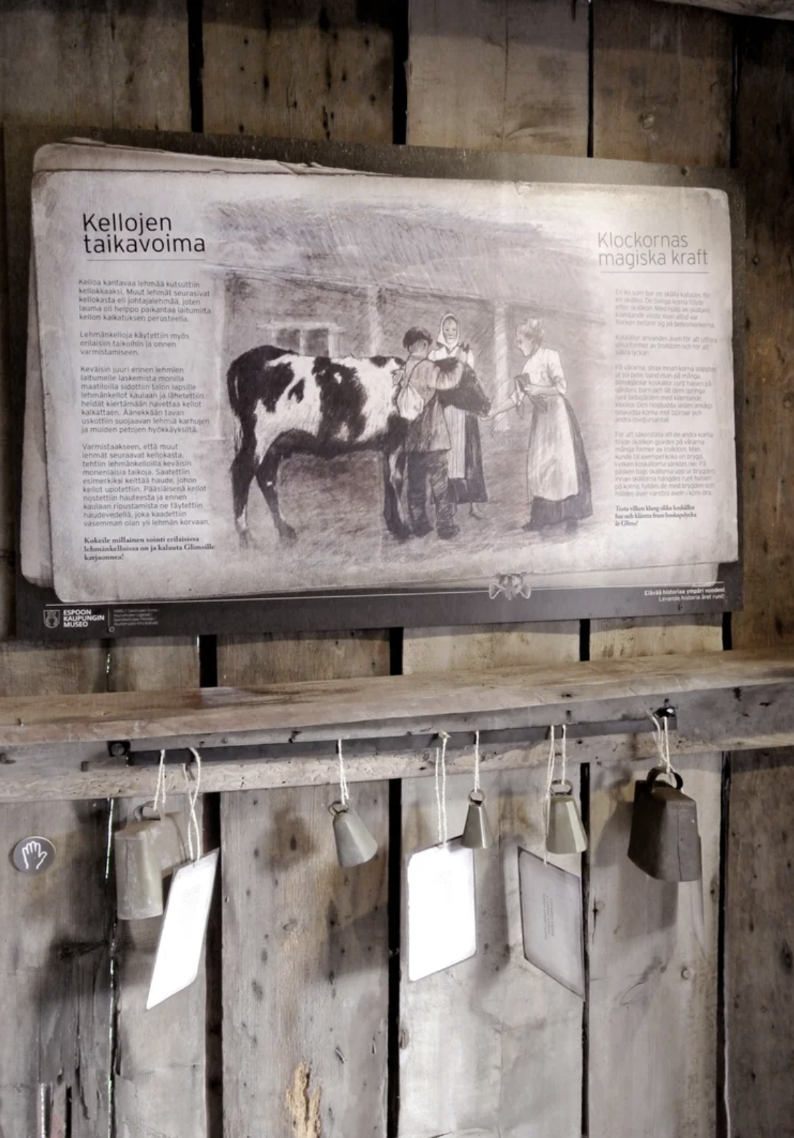  Illustrations for Glims Farmstead Museum on permanent exhibition, Espoo City Museum, Espoo. 