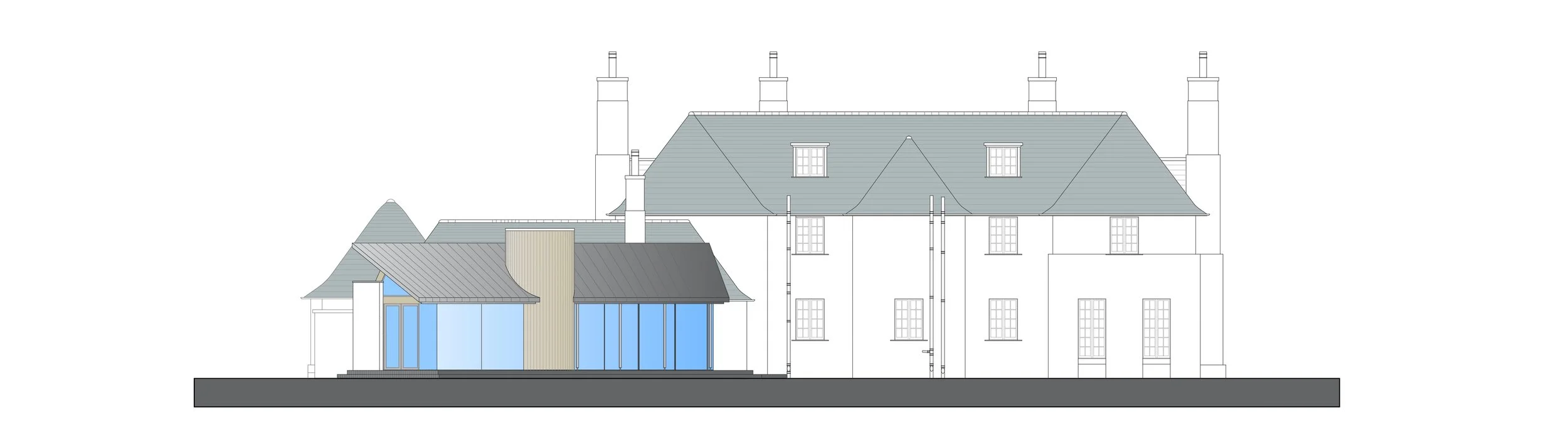 Glenwood - Rear Elevation - David Blaikie Architects