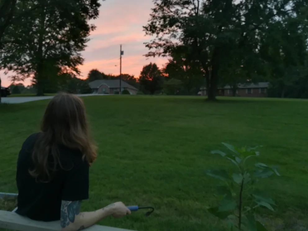 Jay taking a break from being a plant dad to admire the sunset. 