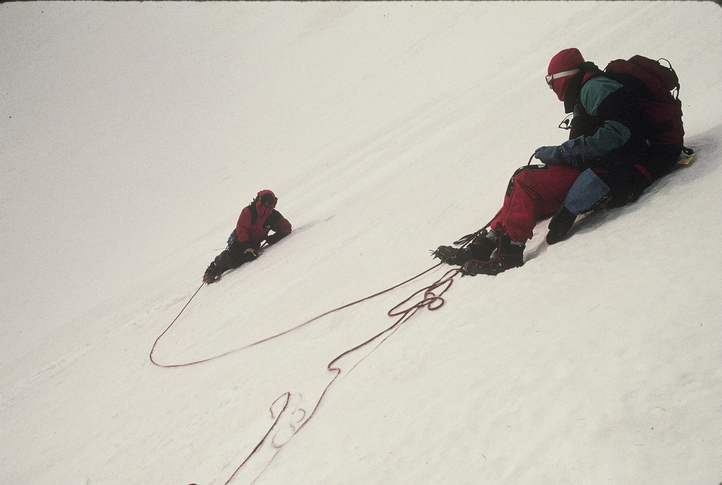Belaying a tuckered-out client