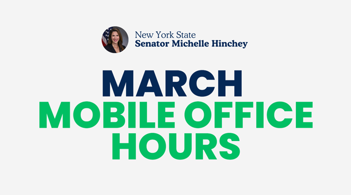 Sen. Hinchey March Mobile Office Hours logo
