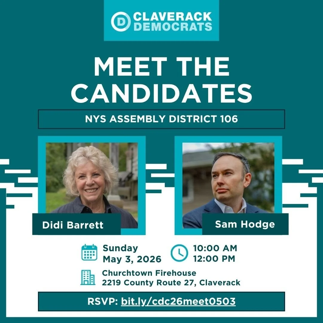 Poster for meet the candidates for AD105 May 3, 2026