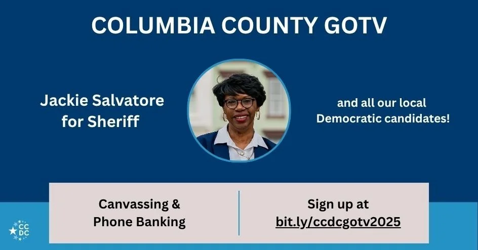 poster for GOTV  with headshot of Jackie.