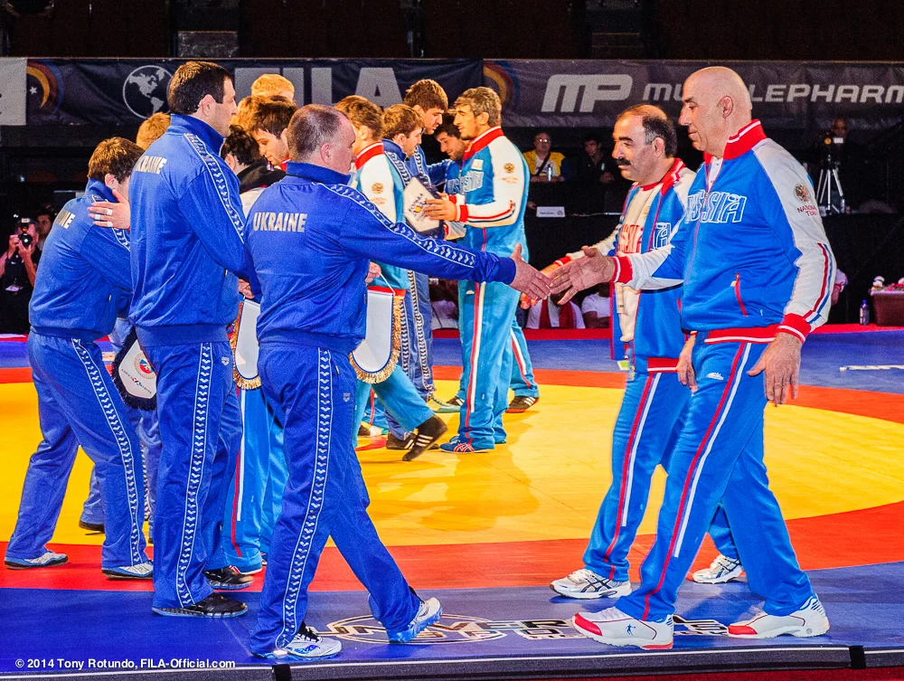 Wrestling's handshake moment