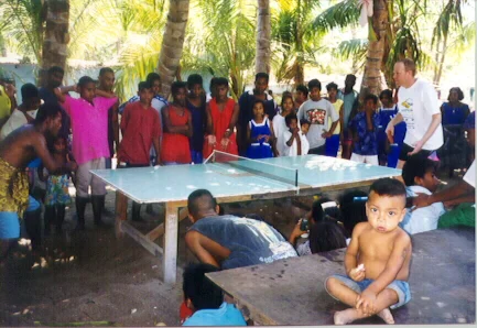 Ping-pong for paz, paix, ba dame