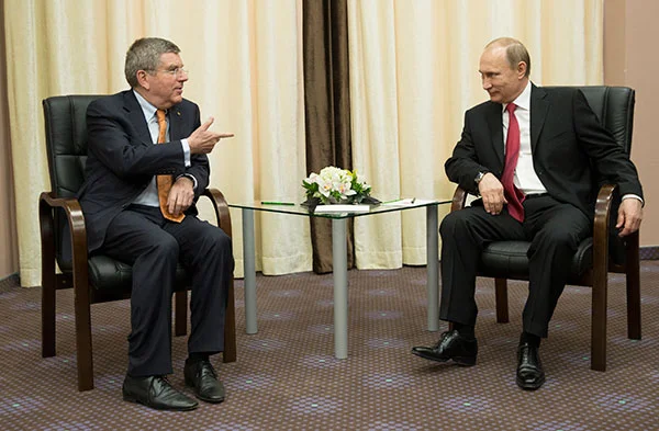 The IOC president as Action Man