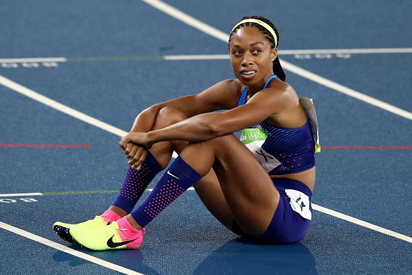 Allyson Felix on being just shy: 'It's just painful'