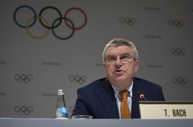 IOC president Thomas Bach at a Lima news conference // IOC media