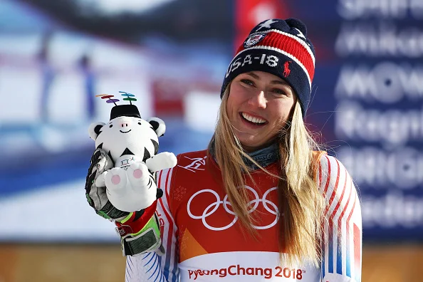 Shiffrin after winning Friday's giant slalom // Getty Images
