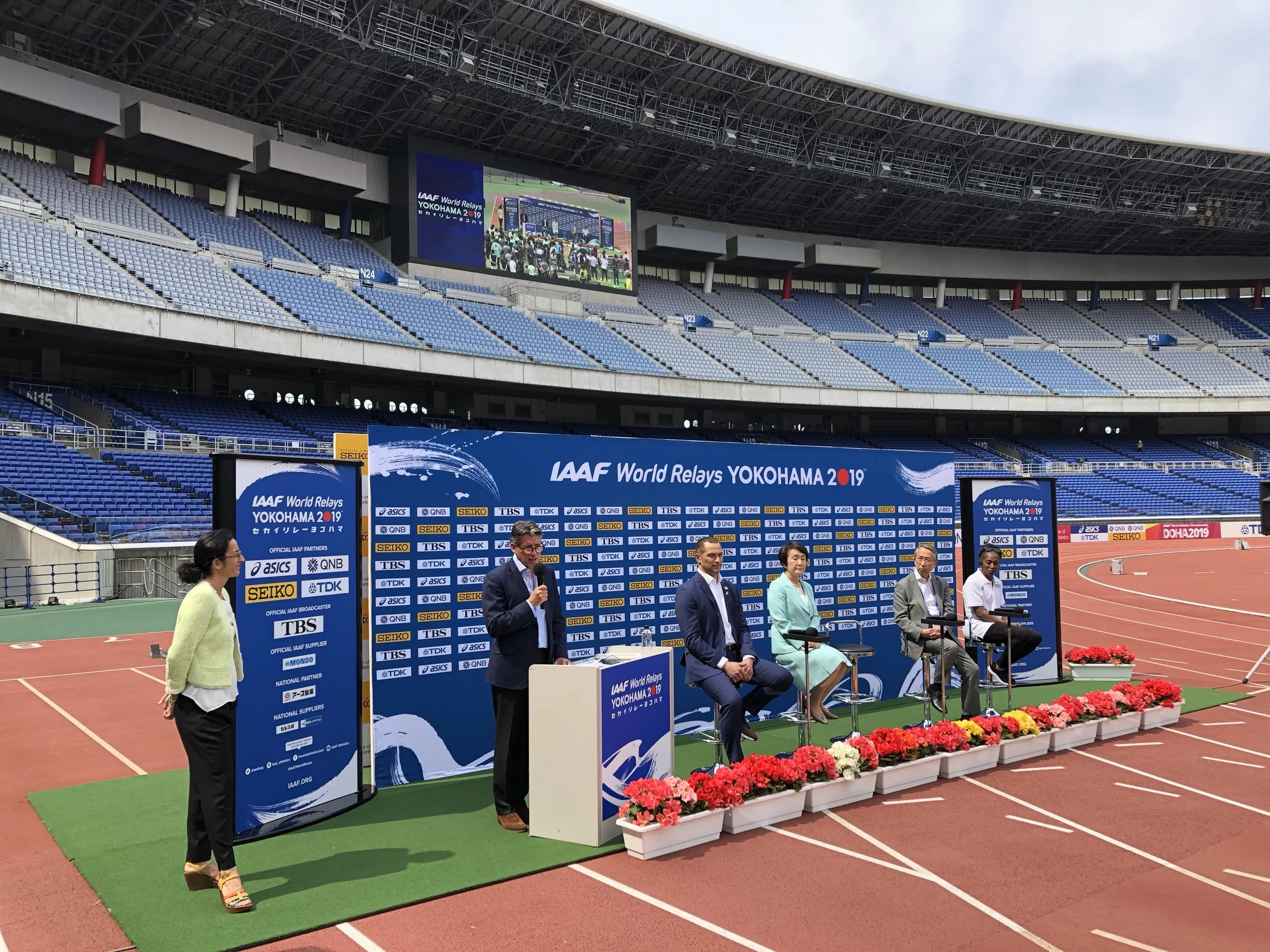 IAAF president Seb Coe at Friday’s pre-meet news conference