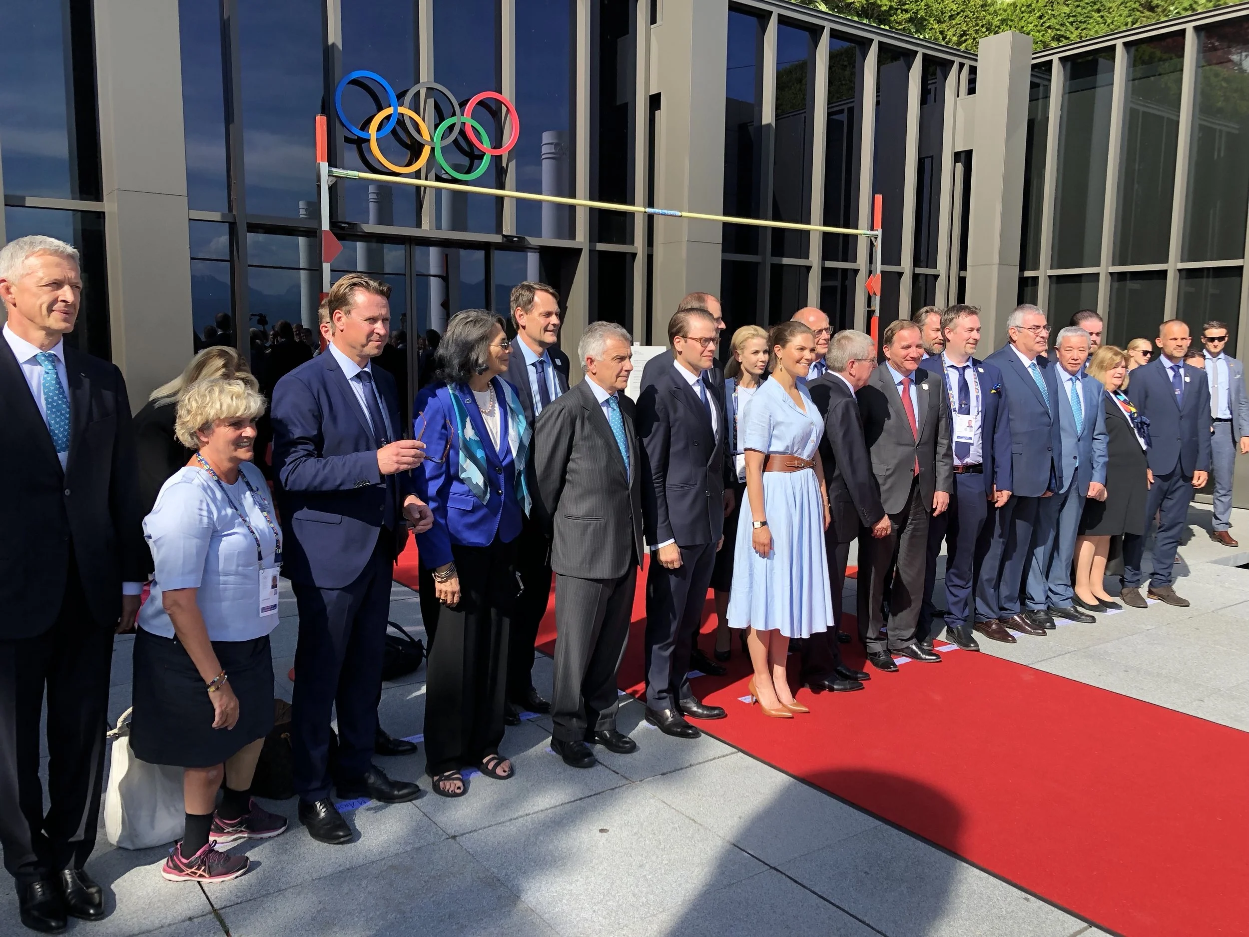 The Swedish bid team Sunday at the Olympic Museum
