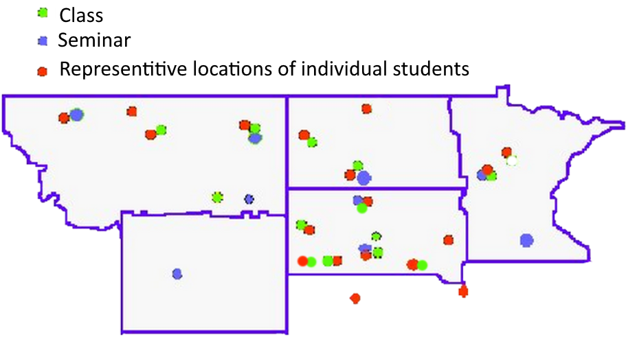 Map of IMD teaching Locations