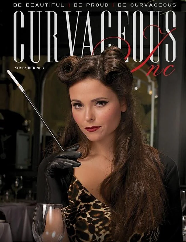 Vintage Editorial Make-up, front page publication in Curvacious Inc Magazine
