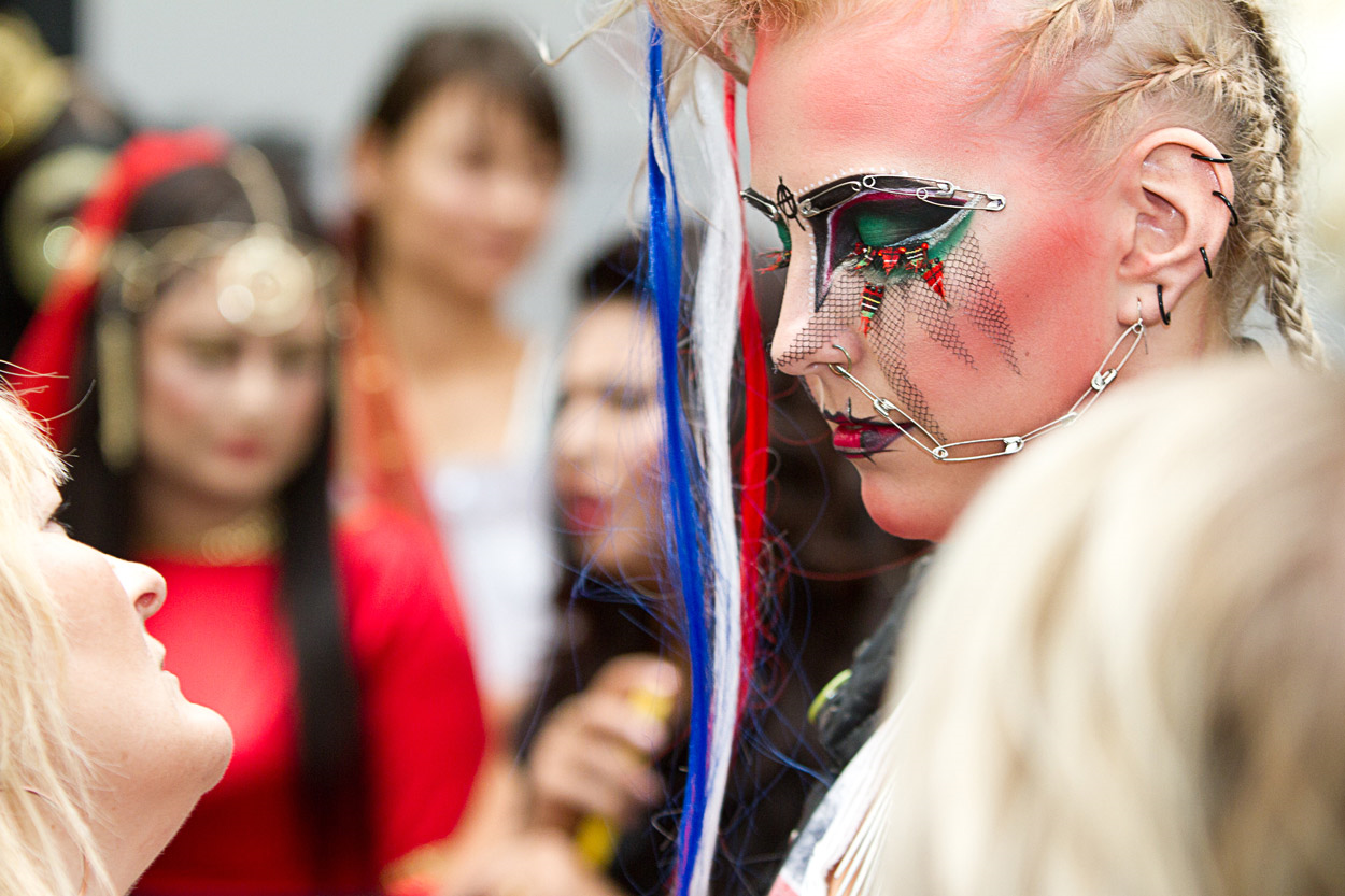 My make-up creation being judged by Nicci Jackson MUAbefore the winners were announced