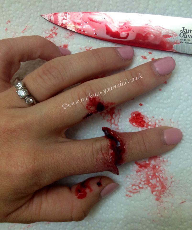 Severed finger special effects make-up