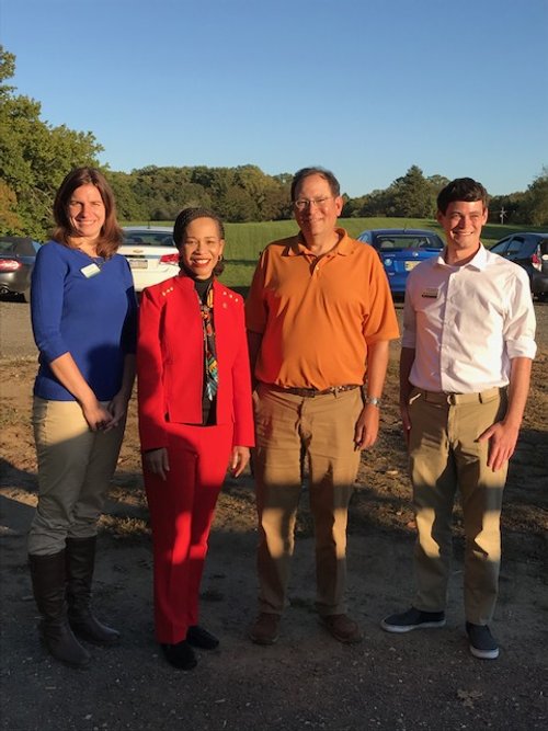 Brenna Goggin, Congresswoman Lisa Blunt Rochester, and Peter Marx in Delaware in 2017 
