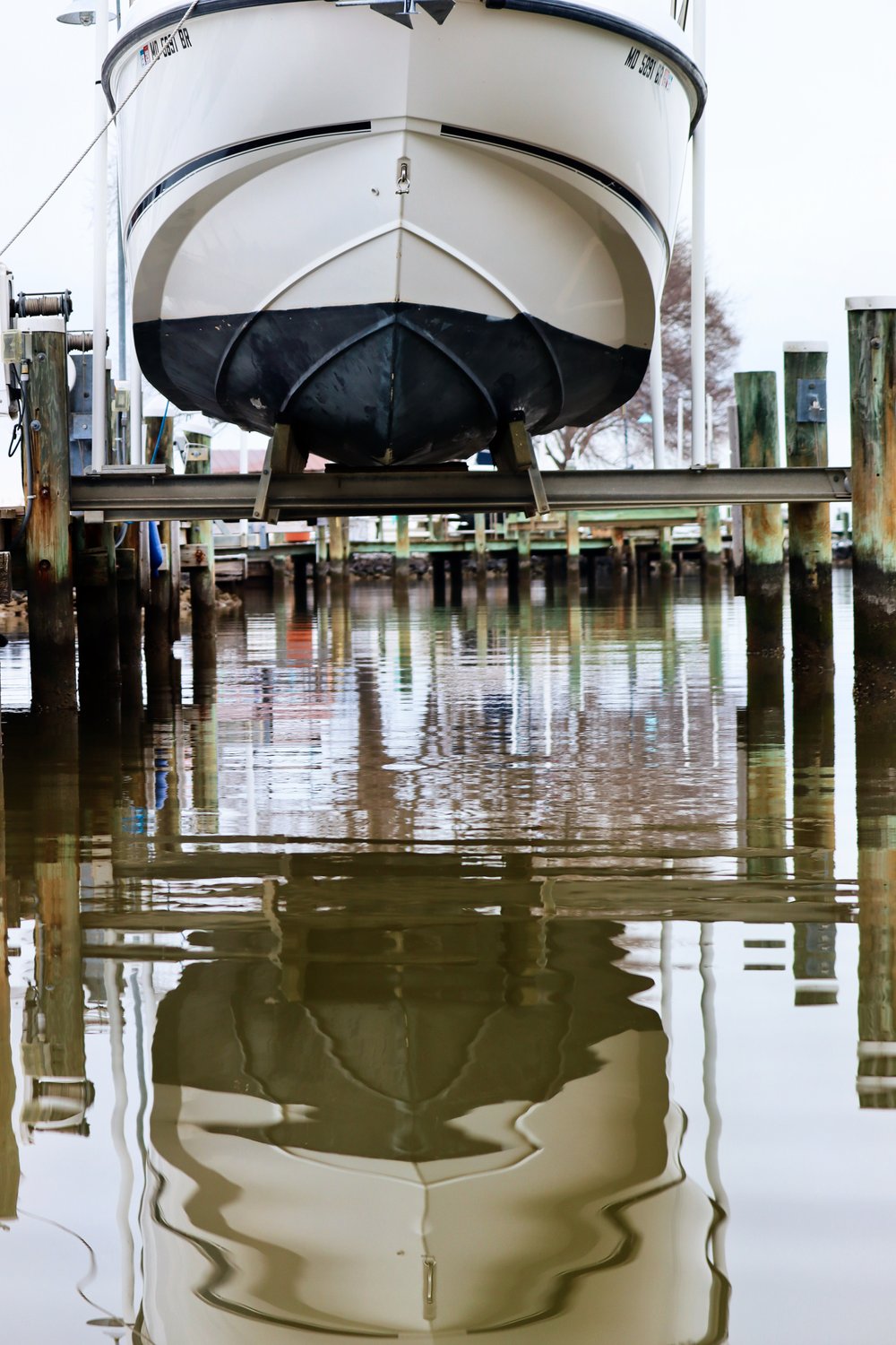 A boat in the Long Point canal.