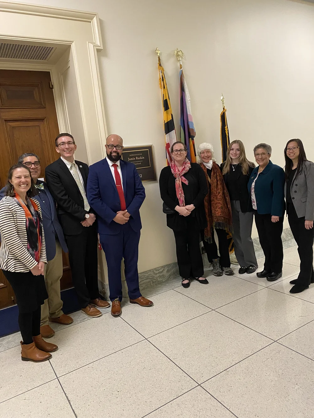 Meeting with staff from Rep. Jamie Raskin