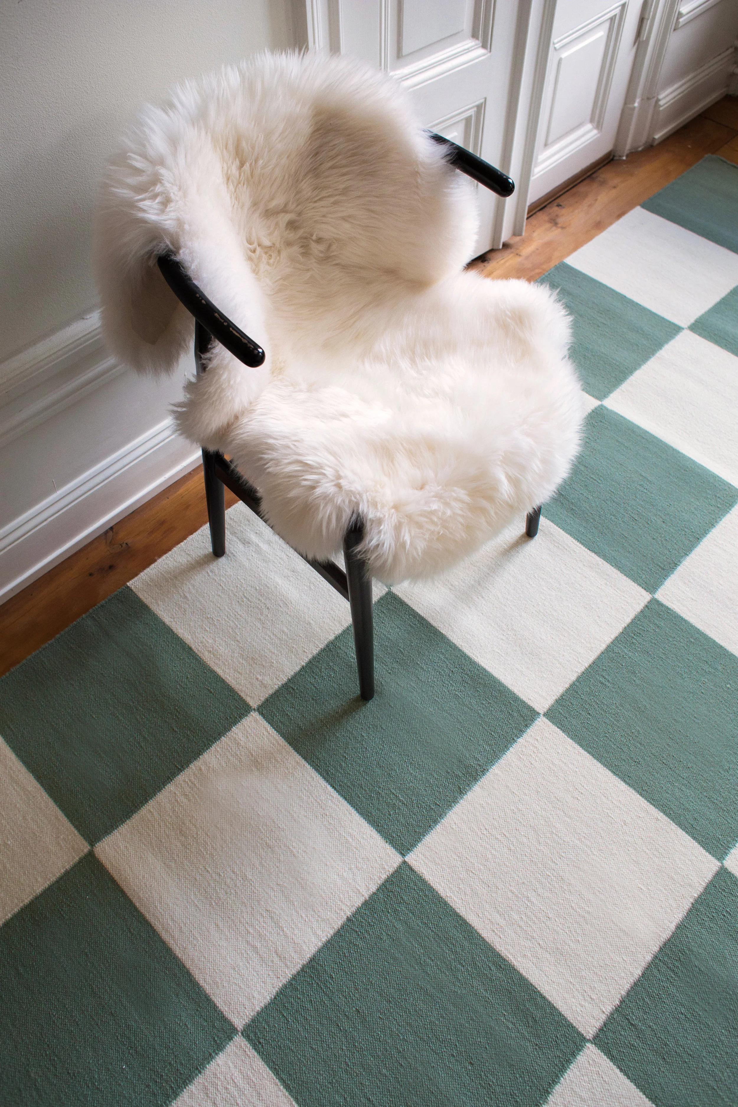 Square - Sage Green 20th century apartment, Stockholm