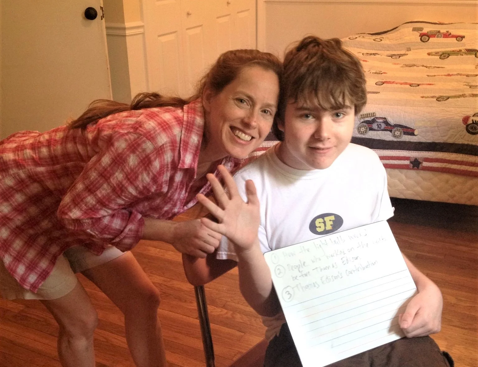 Juliette Dunn with her son, Colin.