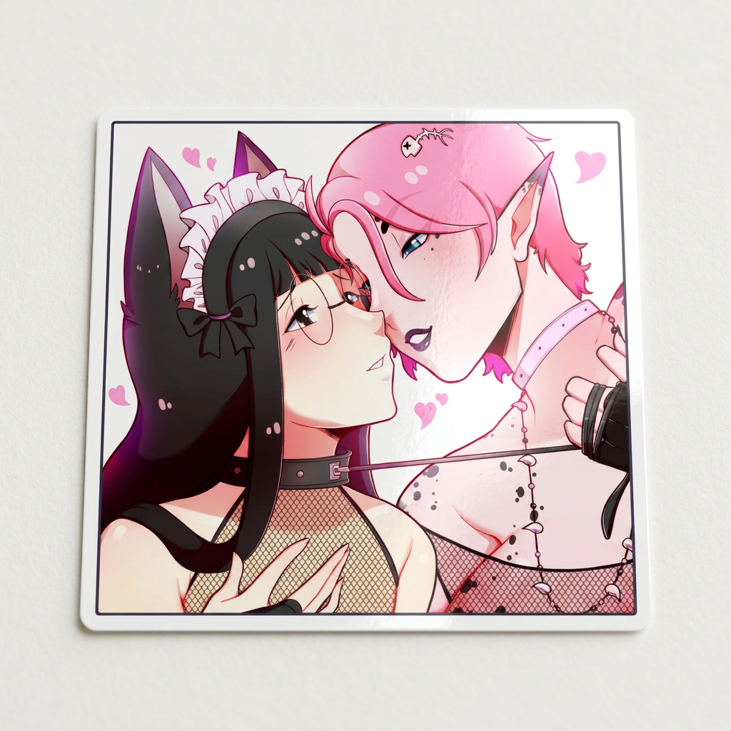 Syrin and Kitty Maid Vinyl Sticker