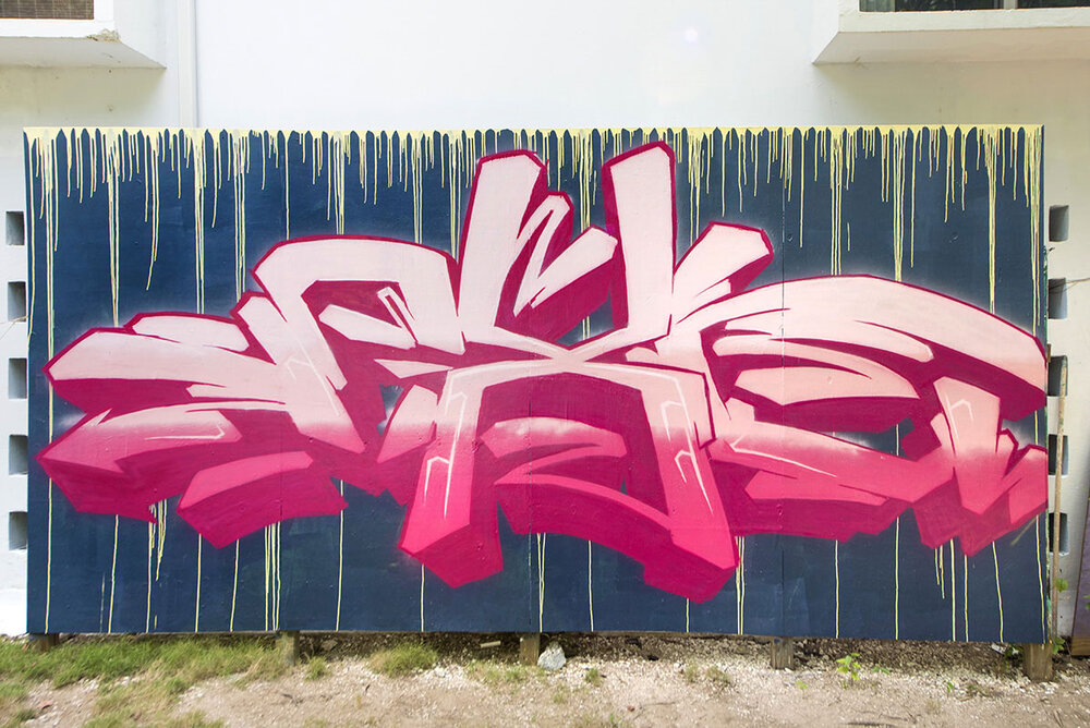 Morgan Olley_pink_graffiti_wall_Cayman.jpg