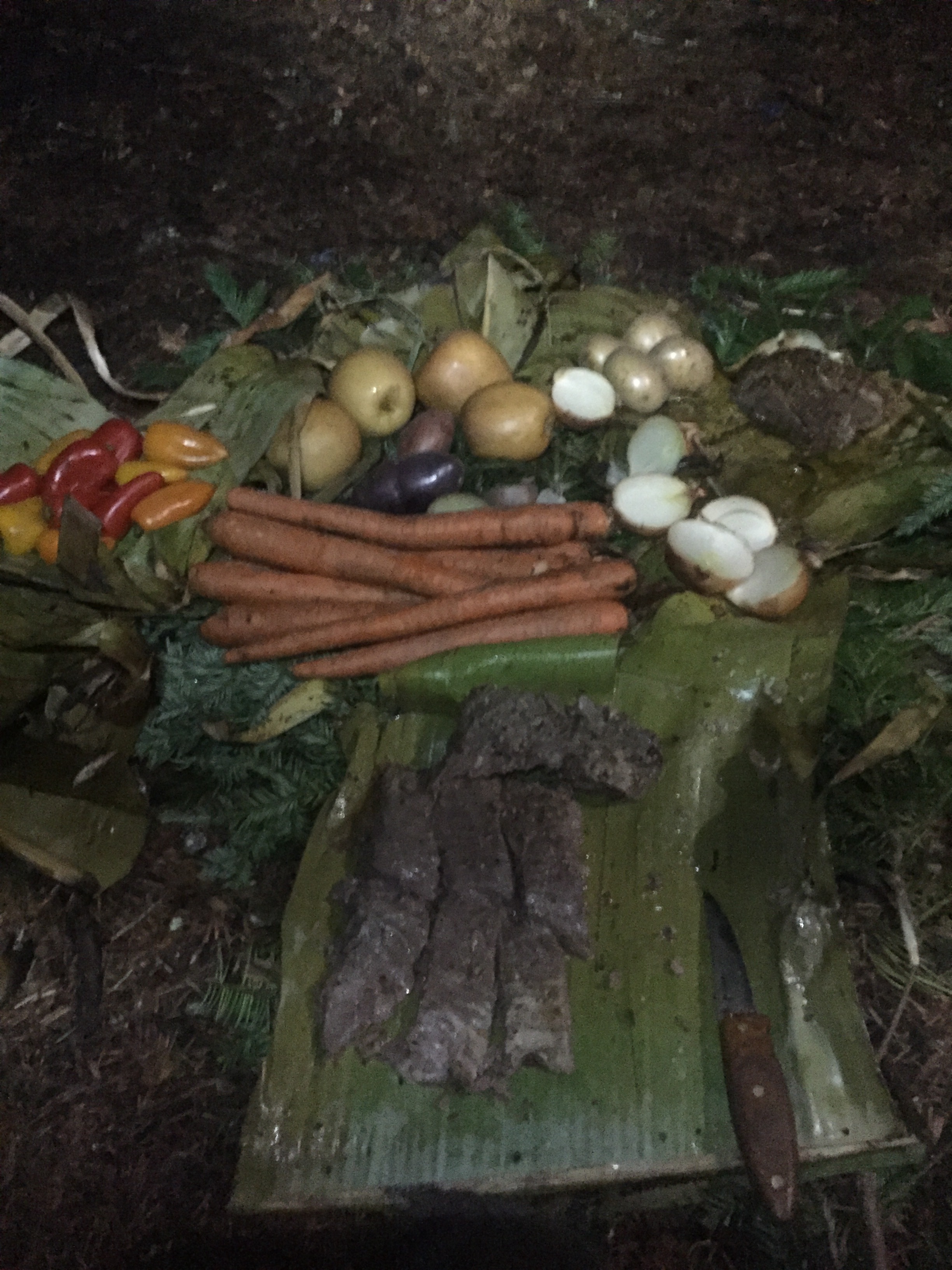 Steam Pit Dinner Spread