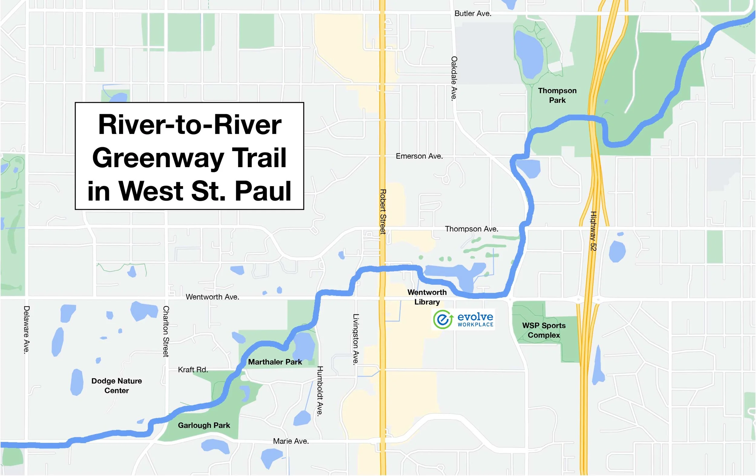 Trail Access Across From Evolve Workplace