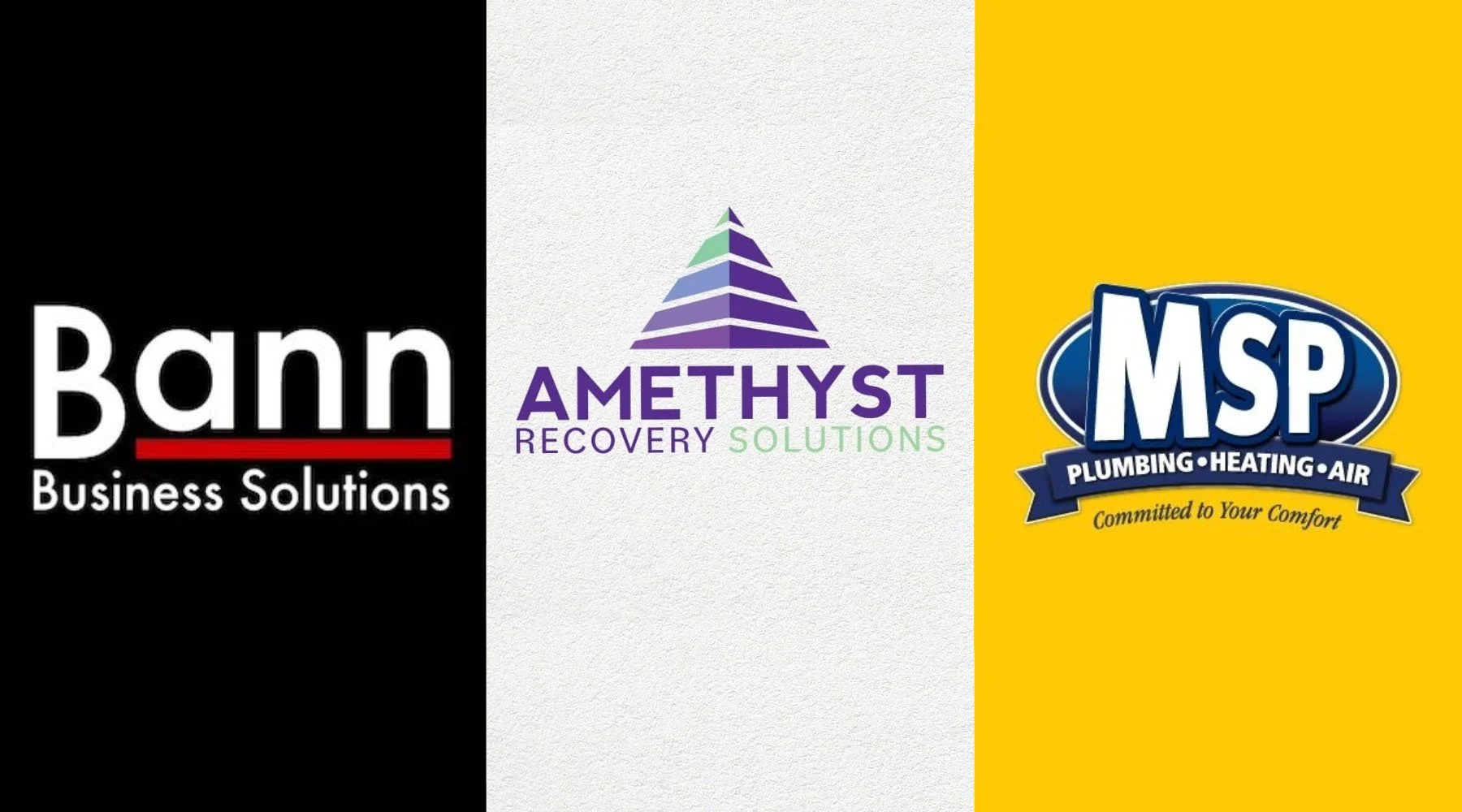 Evolve Workspace Clients: Bann Business Solutions, Amethyst Recovering Solutions &amp; MSP Plumbing, Heating &amp; Air