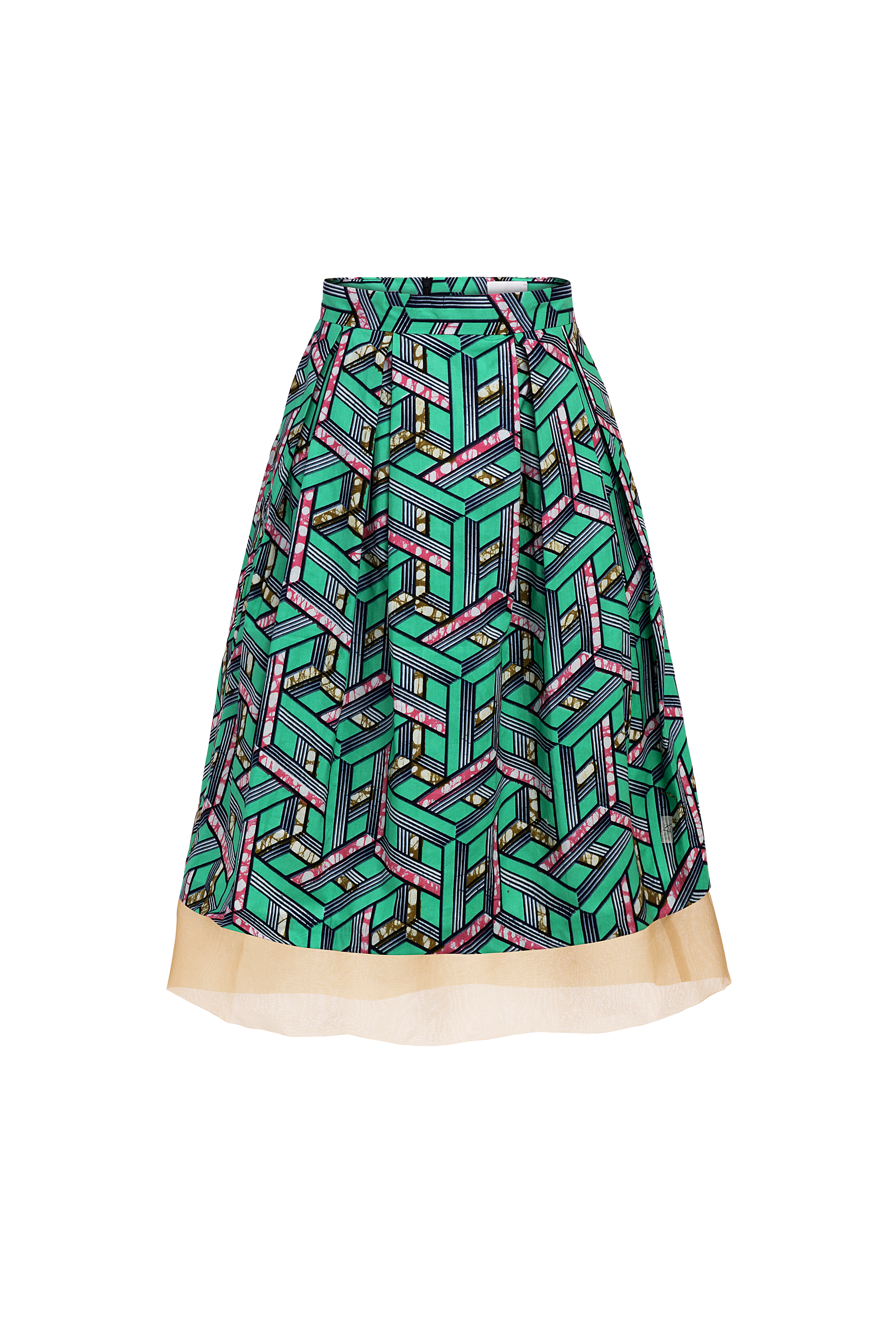 Turquoise Infinity Midi Skirt
