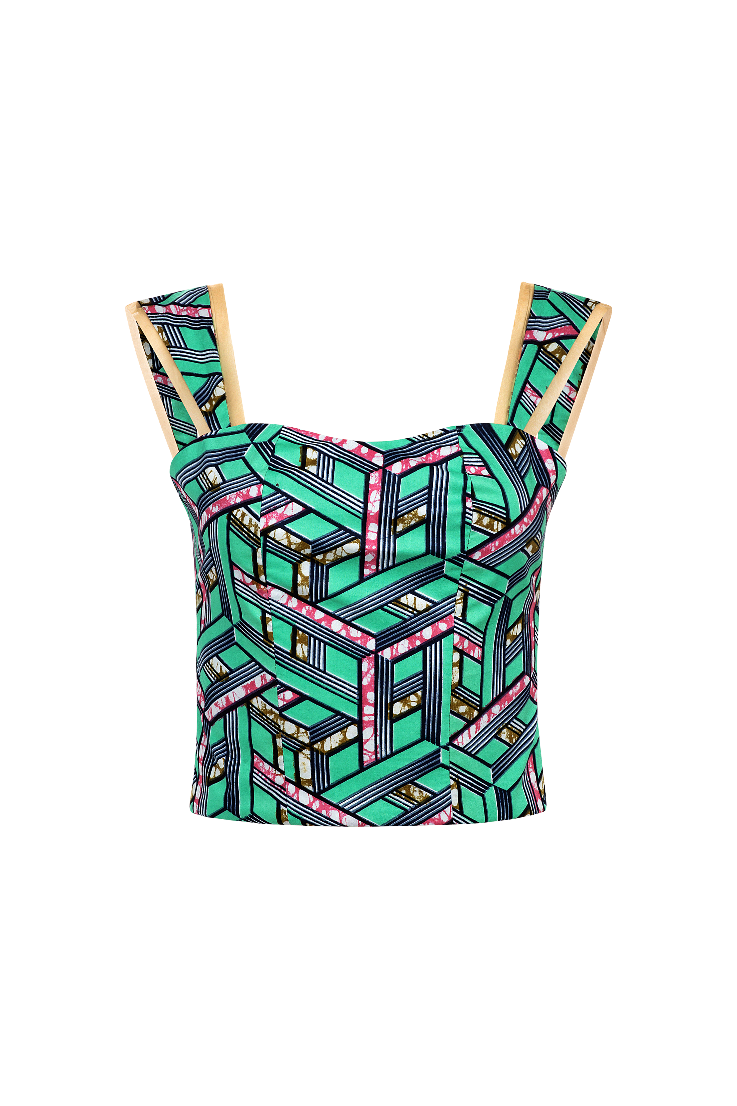 Turquoise Infinity Crop Top