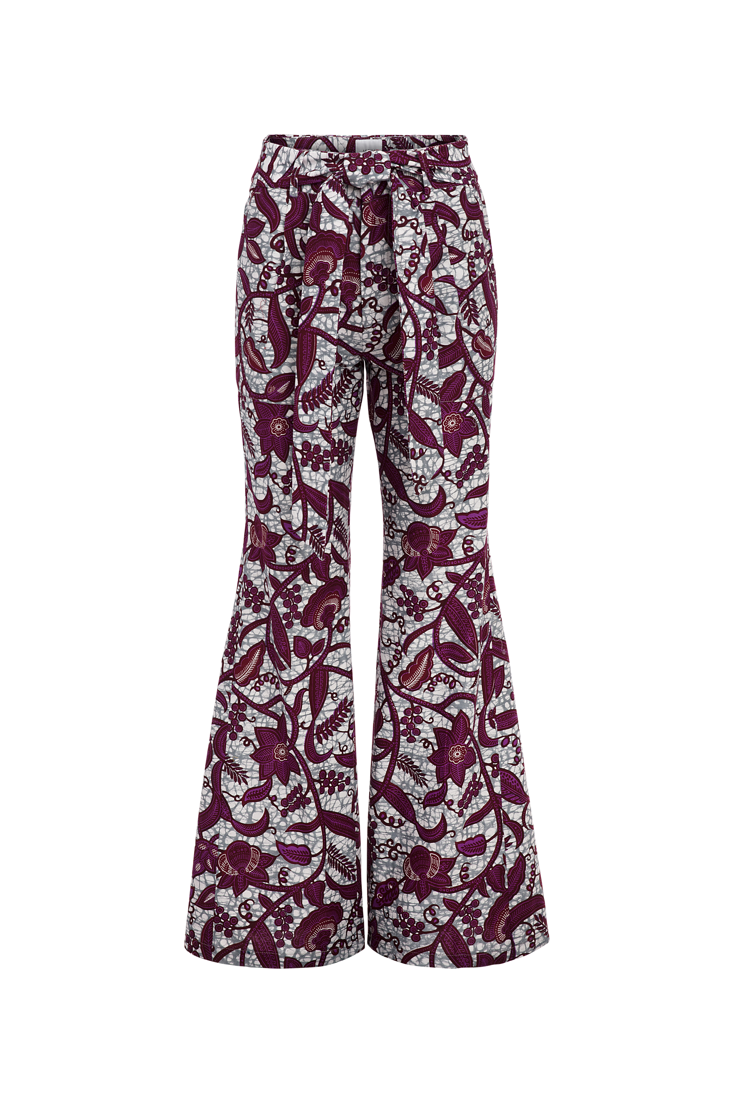 Red Vine High-Waisted Trousers