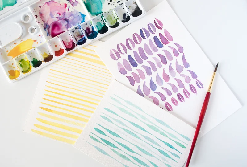 Watercolor Brush Stroke Exercises