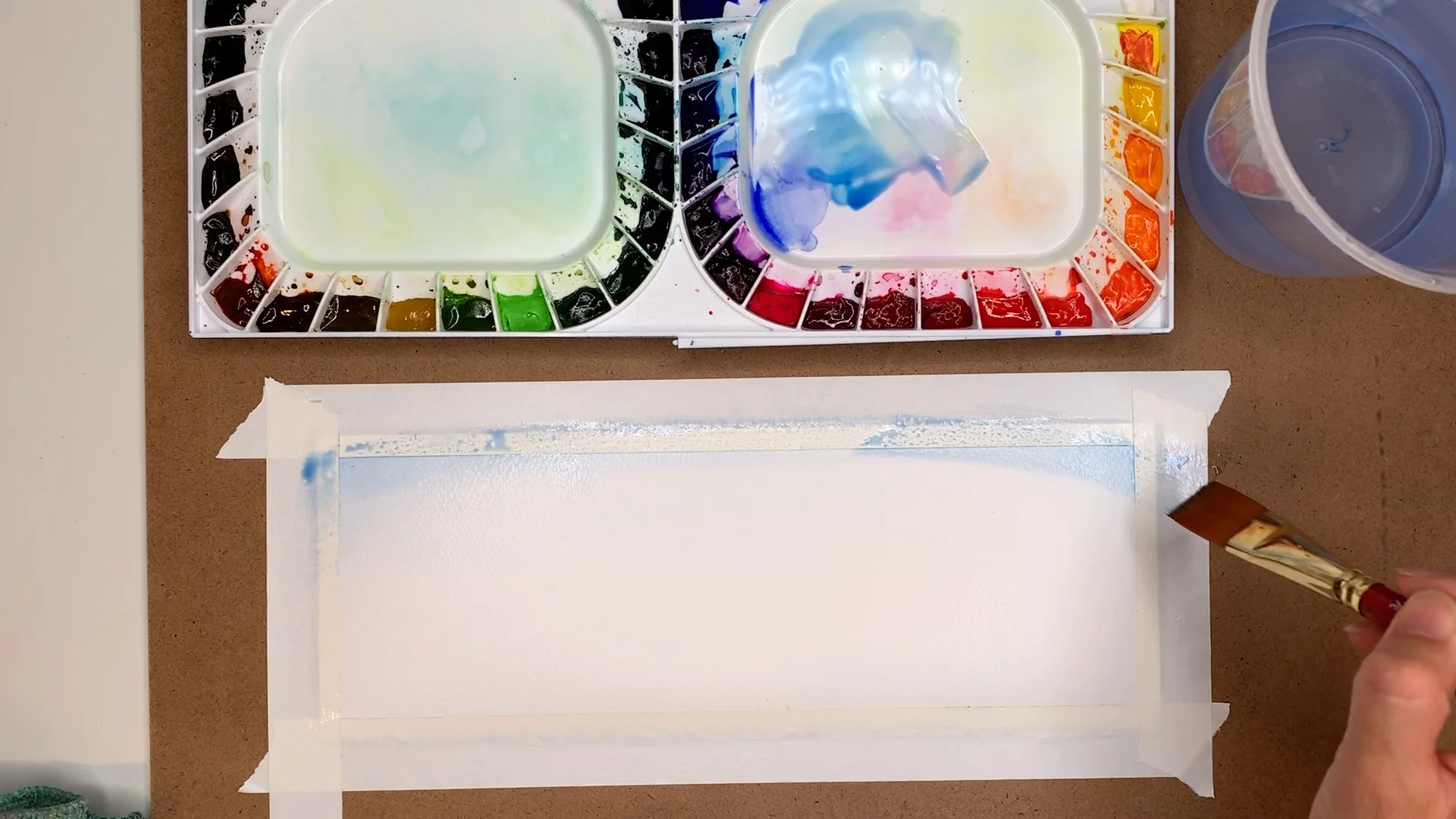 Gradually Mix My Simple Approach To Painting Gradient Watercolor Skies | Susan Chiang