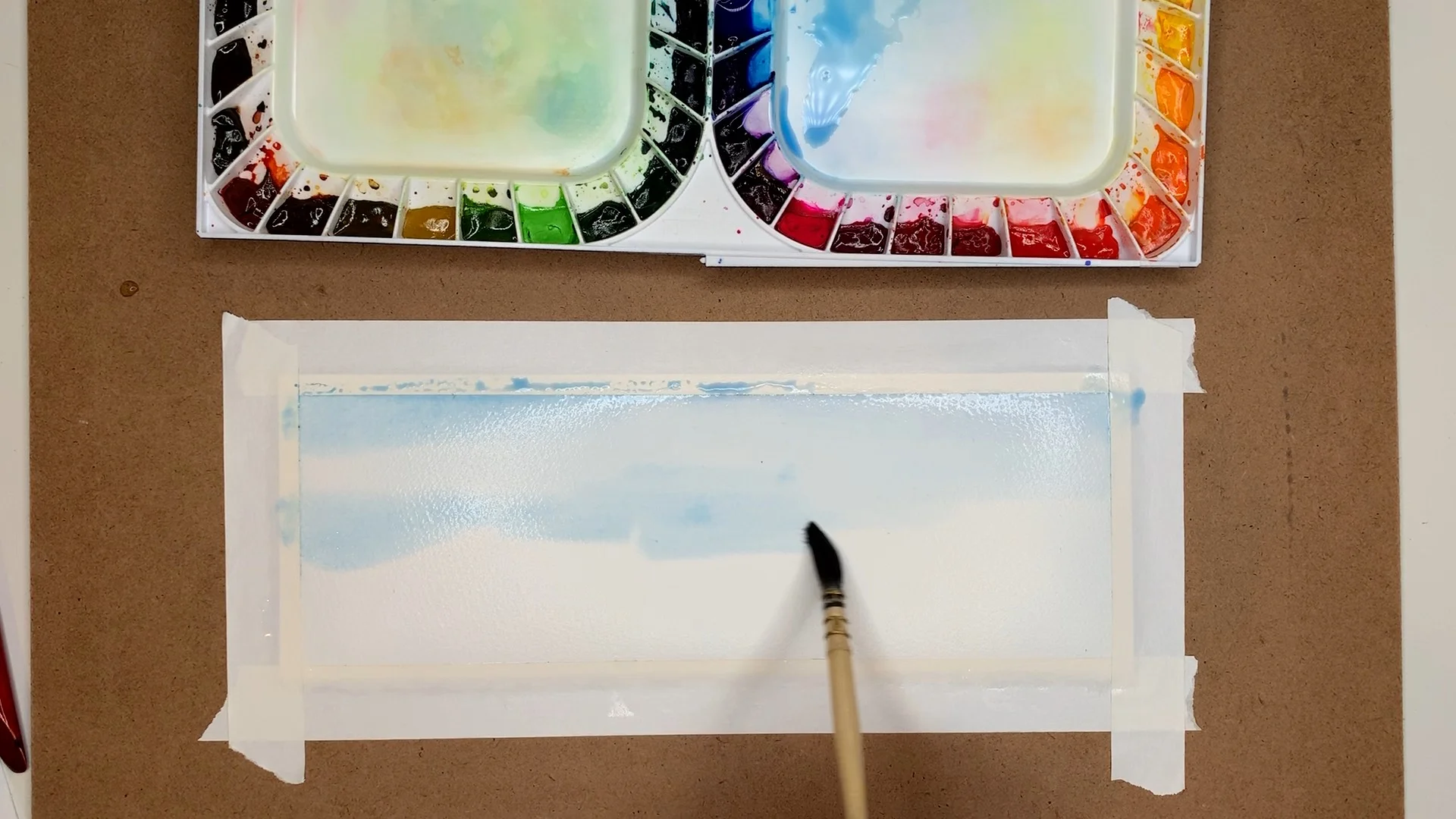 Watercolor Gradient Purple Sky