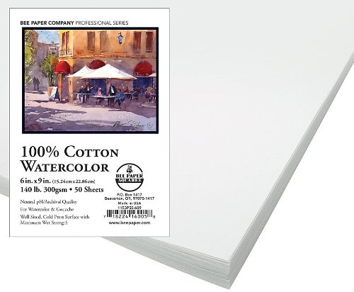 100% Cotton Artist Watercolor Paper Professional - Temu
