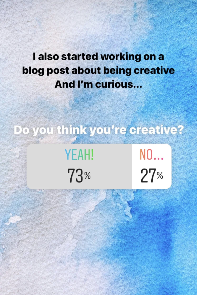 73% of people believe they are creative 27% of people believe they are not