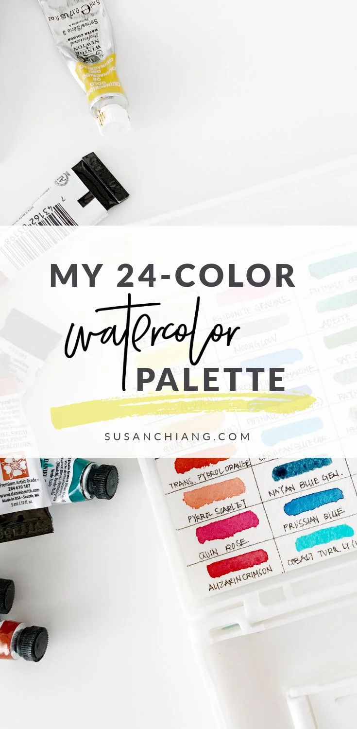24 Color Watercolor Palette