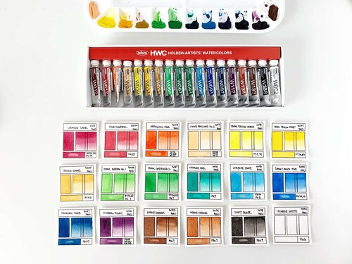 Swatching Holbein Watercolors: My First Impressions  Susan Chiang