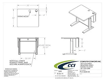 Power Lift EB Lectern — Computer Comforts, Inc.